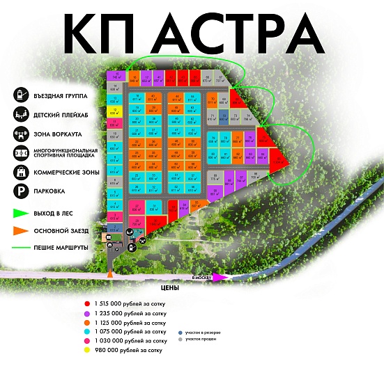 План и цены КП Астра